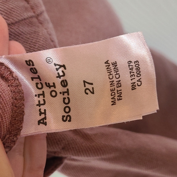 TAMMY Wide leg, high rise dusty pink jeans 27 - Picture 7 of 9